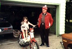 Amanda Clabaugh; Bruce Dorrough; motor bike Family Grandpa